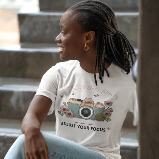 Adjust Your Focus TShirt Front white