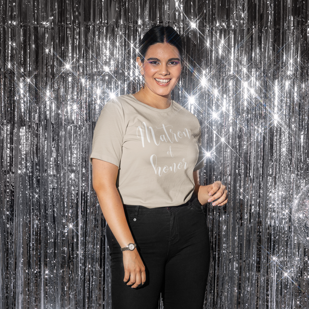 Wedding Party Roles Bridesmaid White Ink T-Shirt