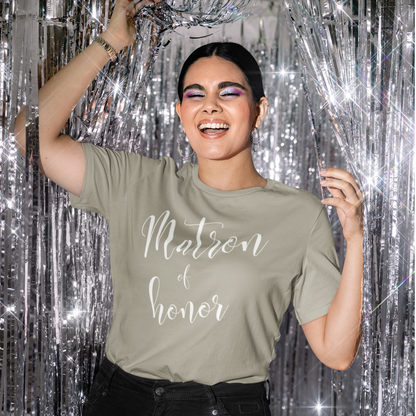 Wedding Party Roles Bridesmaid White Ink T-Shirt