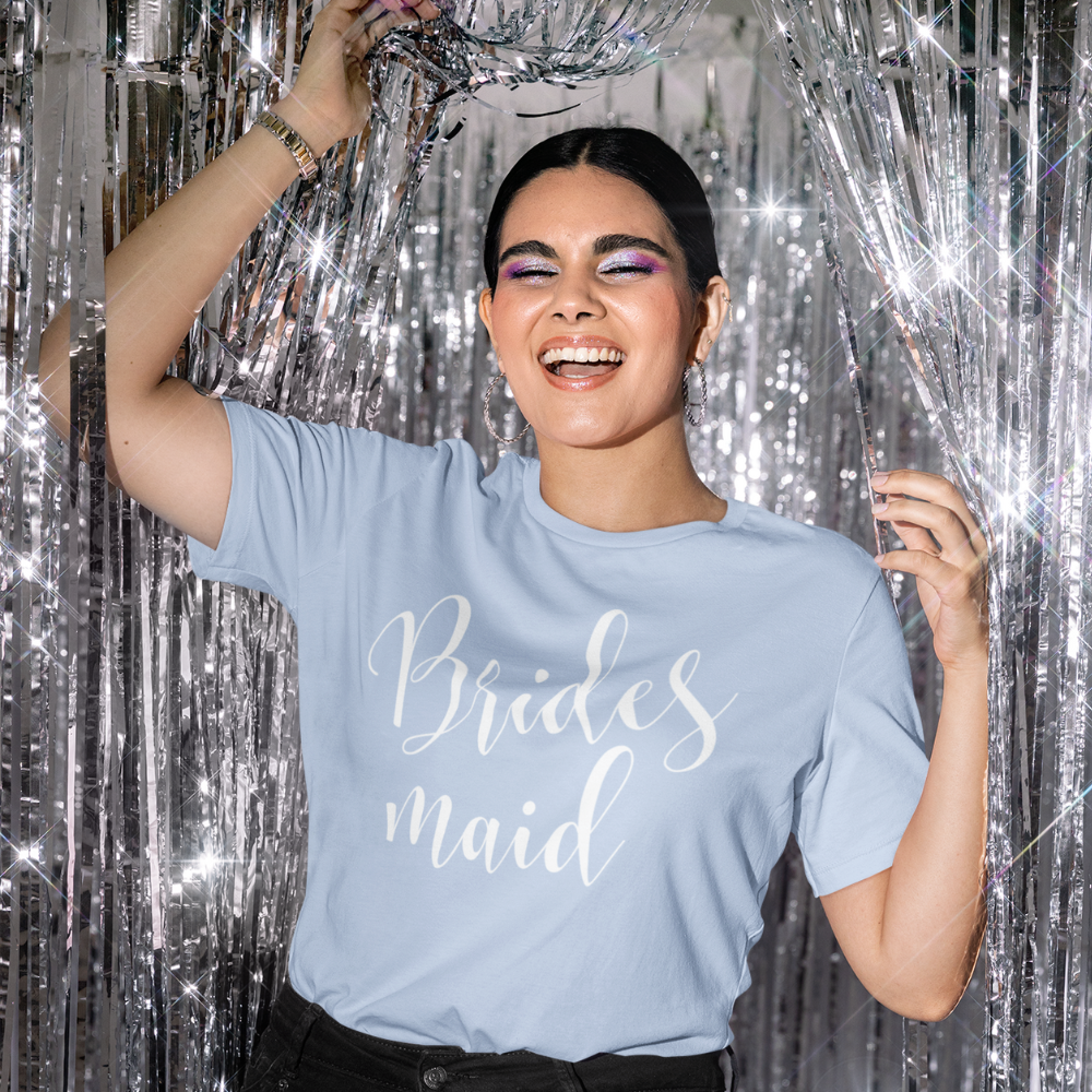 Wedding Party Roles Bridesmaid White Ink T-Shirt