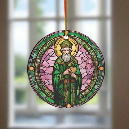 Circle Ceramic Stained Glass Ornament