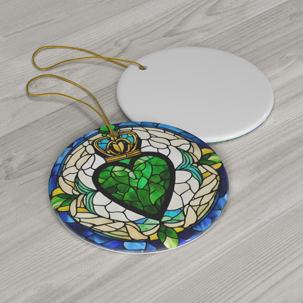 Circle Ceramic Stained Glass Ornament