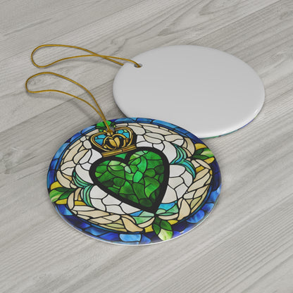 Circle Ceramic Stained Glass Ornament