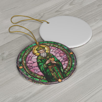 Circle Ceramic Stained Glass Ornament