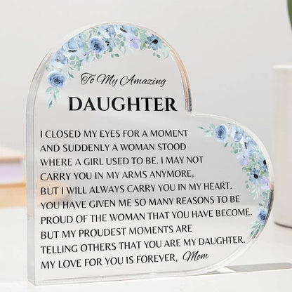 Daughter Acrylic Plaque Heart Personalized
