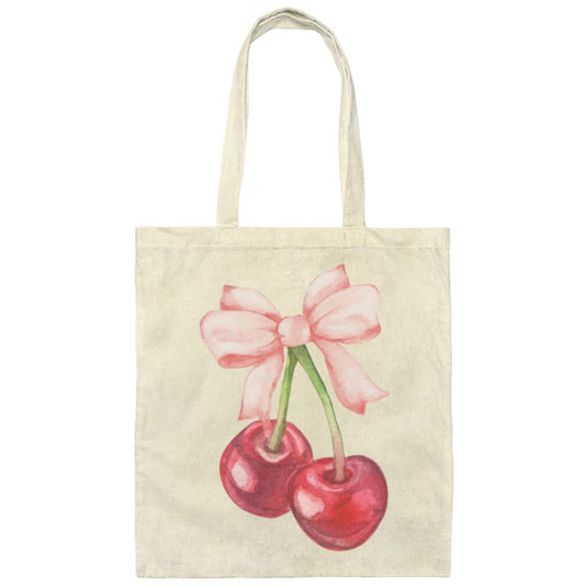 Sweet Cherries Canvas Tote Bag