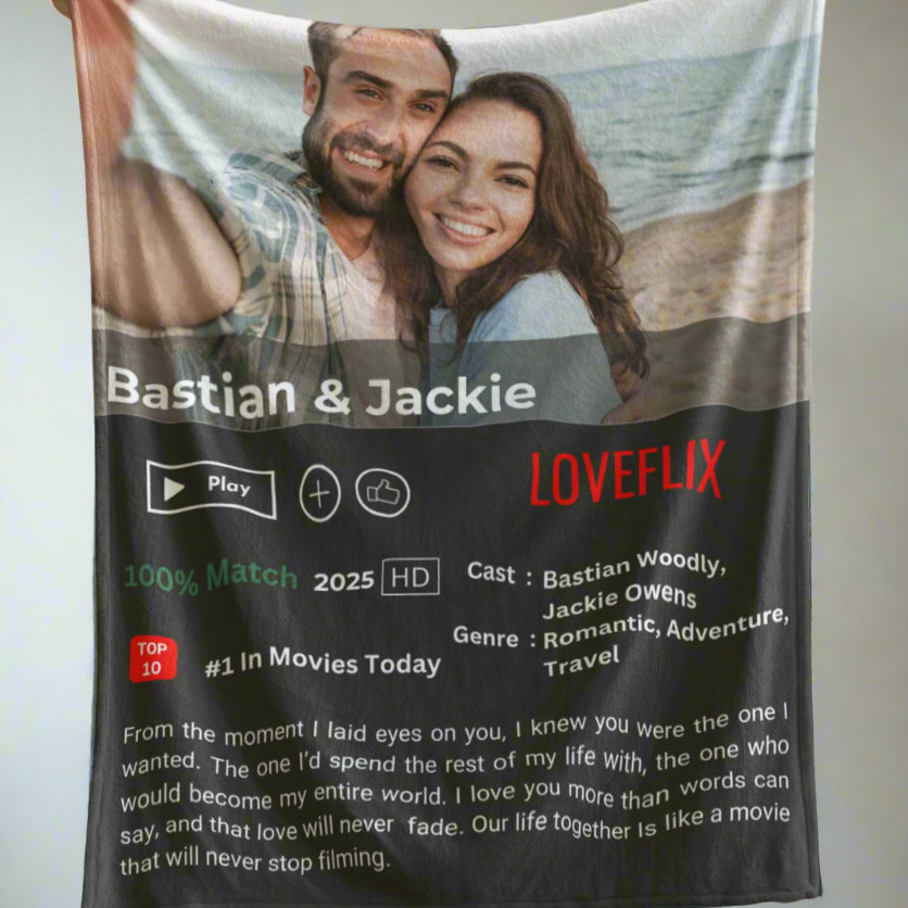 Loveflix Movie Fleece Blanket