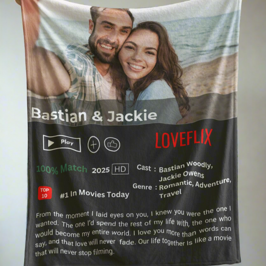 Loveflix Movie Fleece Blanket