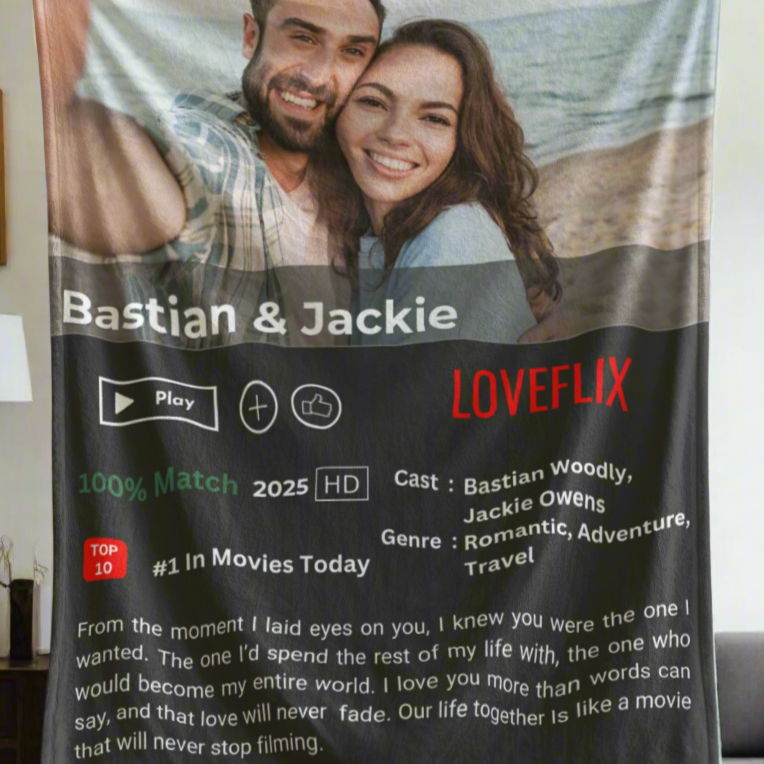 Loveflix Movie Fleece Blanket