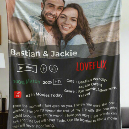 Loveflix Movie Fleece Blanket
