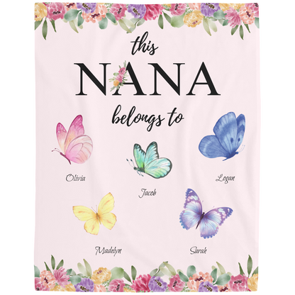 Nana_Butterfly_Feece Blanket_Kidsnames_