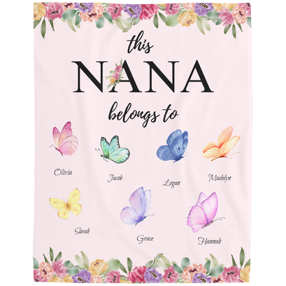 Nana_Butterfly_Feece Blanket_Kidsnames_