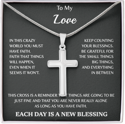 Personalized To My Cross Necklace