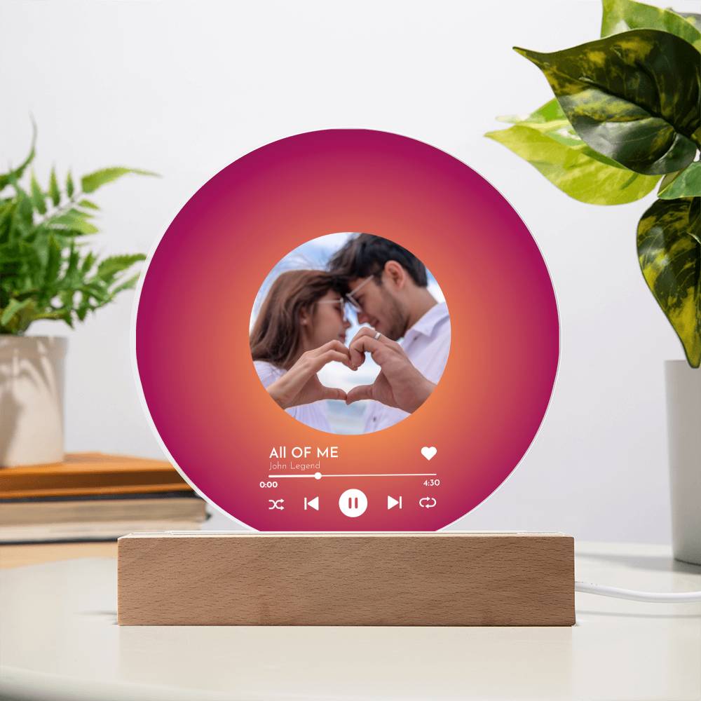 Vinyl Record Song Acrylic Plaque