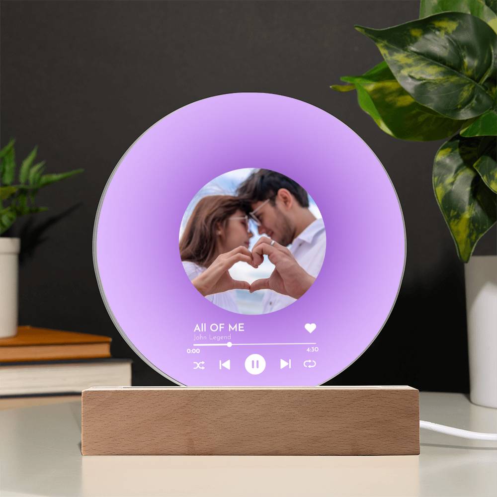 Vinyl Record Song Acrylic Plaque