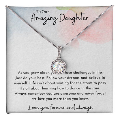 To Our Amazing Daughter Watercolor | Eternal Hope Necklace