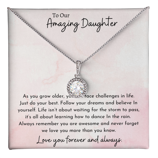 To Our Amazing Daughter Pink | Eternal Hope Necklace