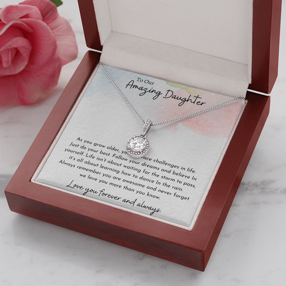 To Our Amazing Daughter Watercolor | Eternal Hope Necklace