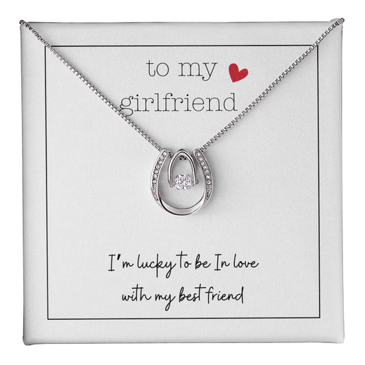 To My Girlfriend Tiny Heart | Lucky In Love Necklace