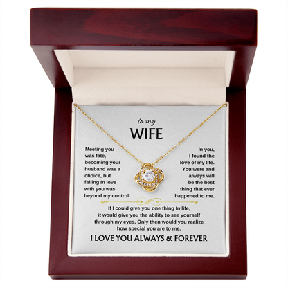 To My Wife Scroll | Love Knot Necklace