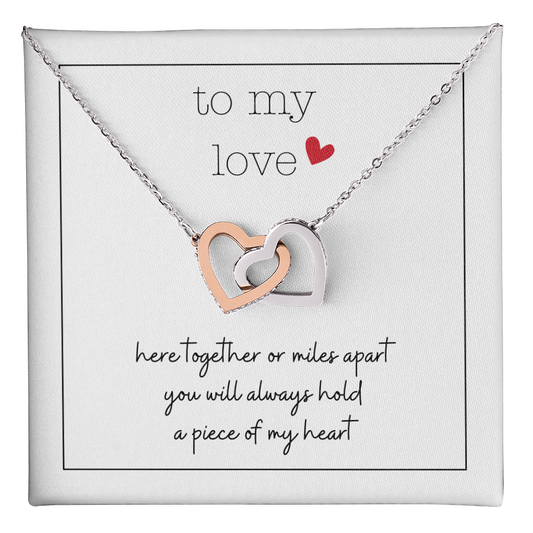 To My Love Tiny Heart | Interlocking Hearts Necklace