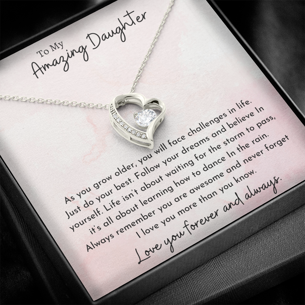 To My Amazing Daughter Pink | Forever Love Necklace