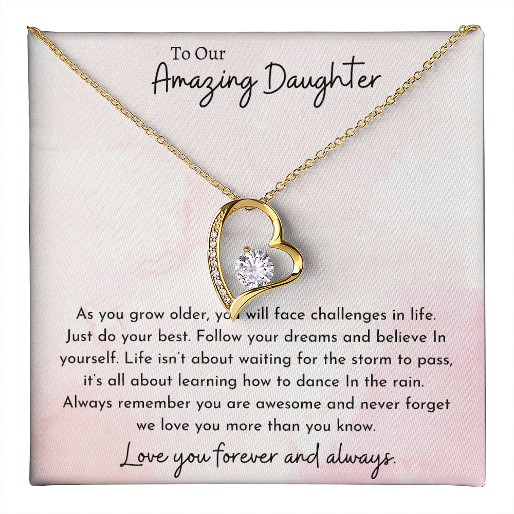 To Our Amazing Daughter Pink | Forever Love Necklace