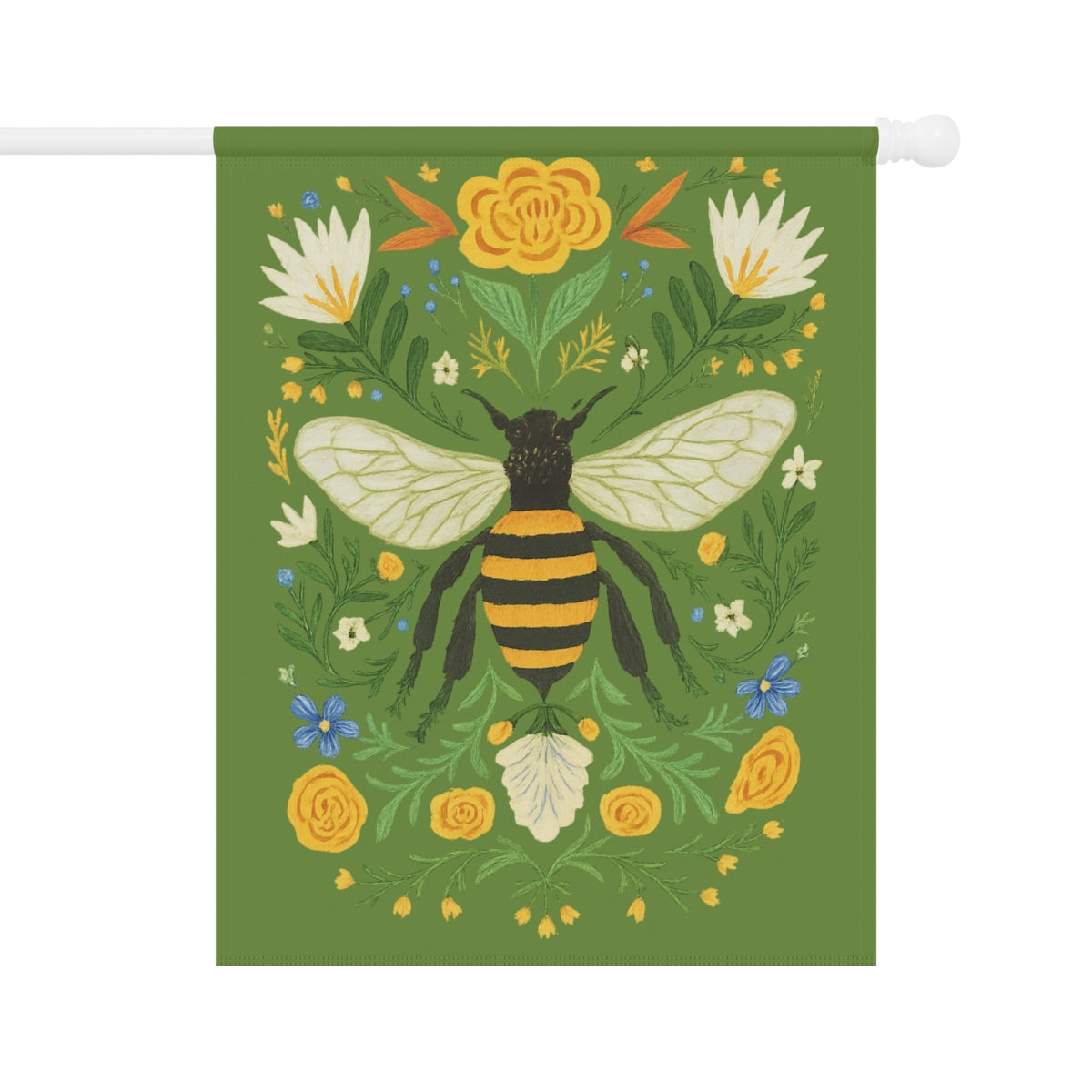Honey Bee Garden & House Flag Banner