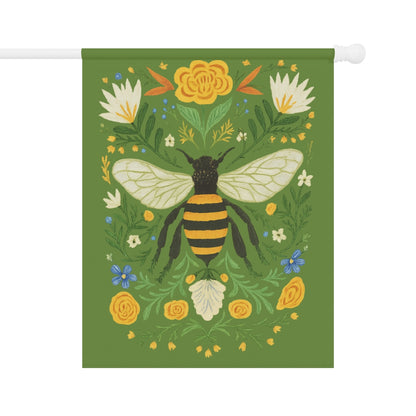 Honey Bee Garden & House Flag Banner