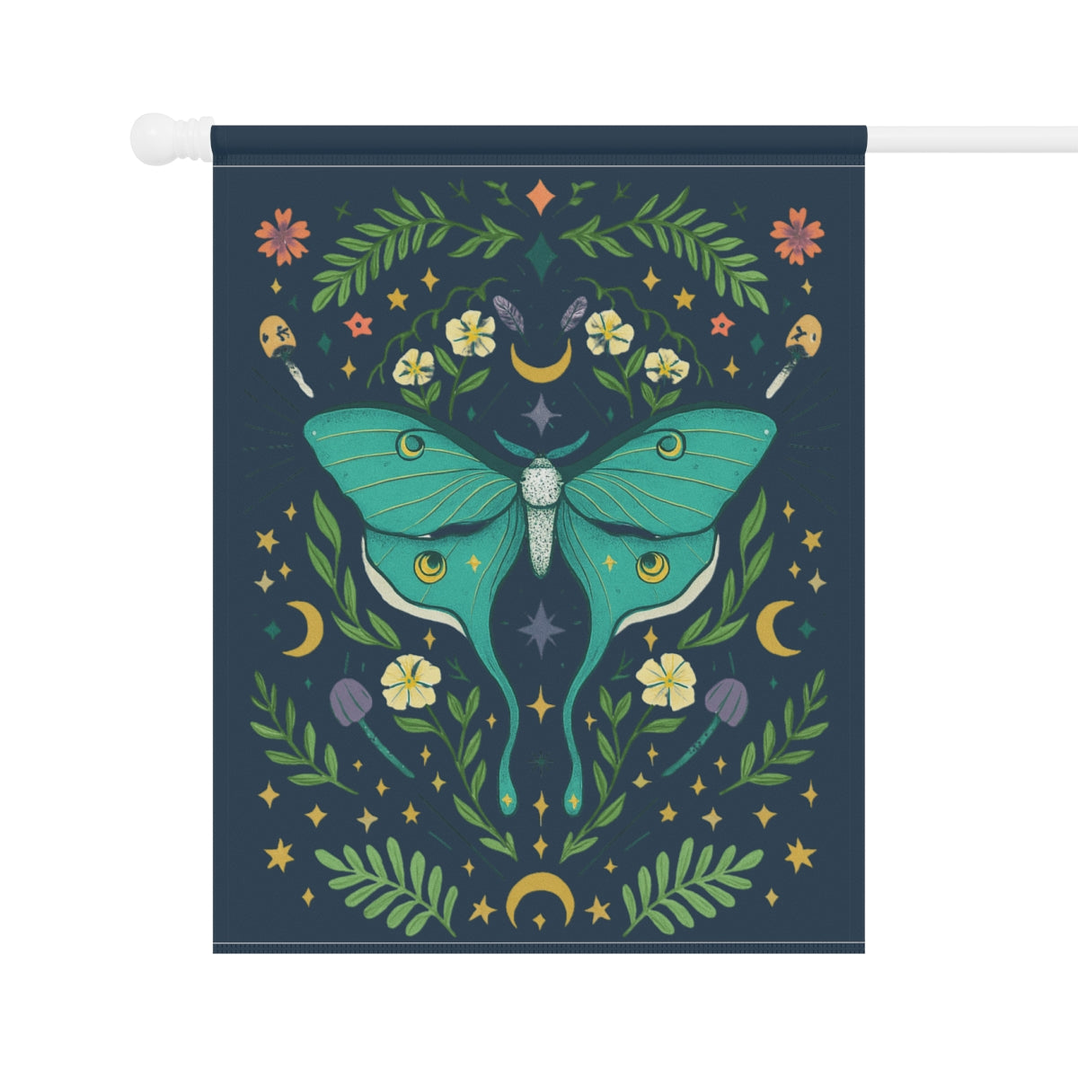 Luna Moth Garden & House Flag Banner