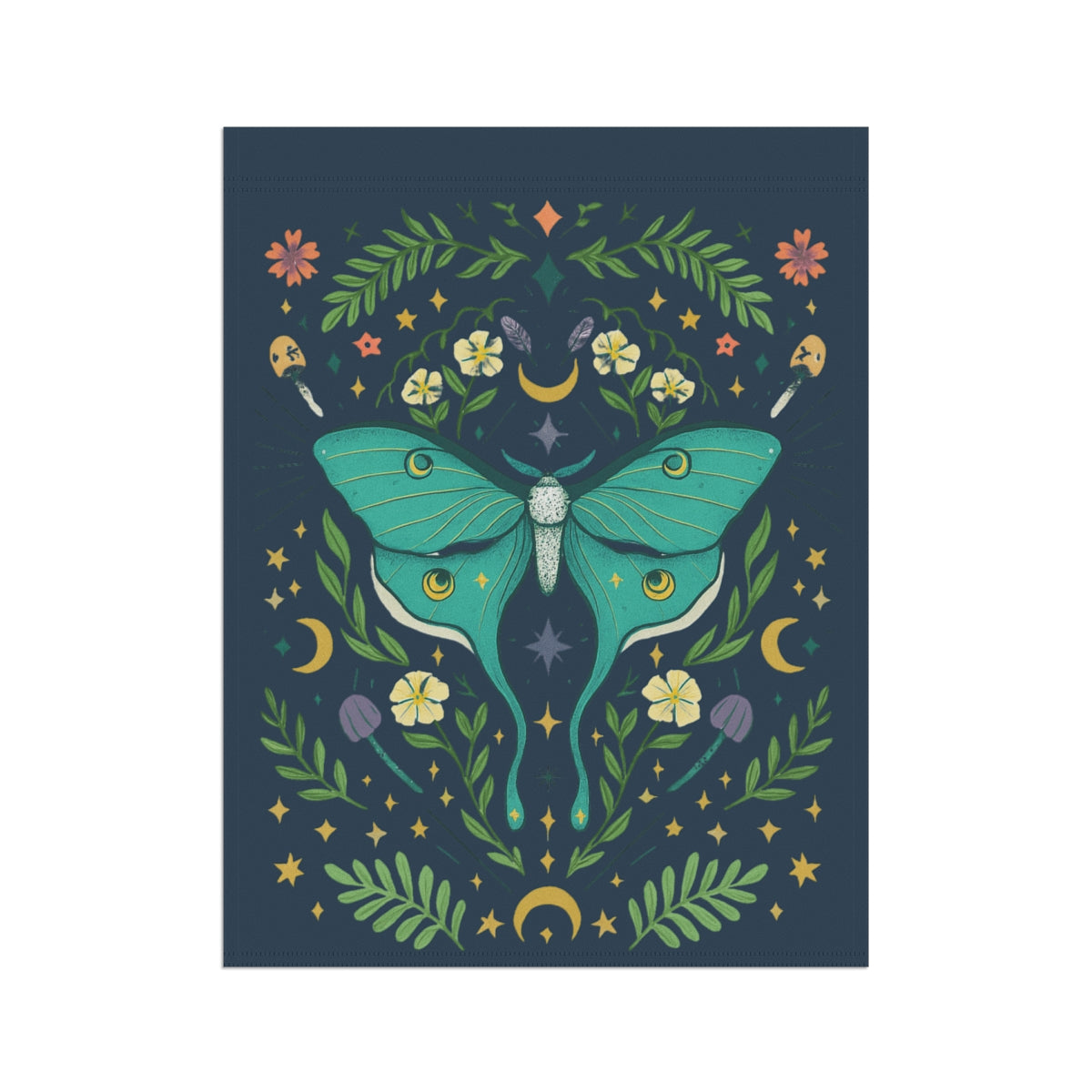 Luna Moth Garden & House Flag Banner