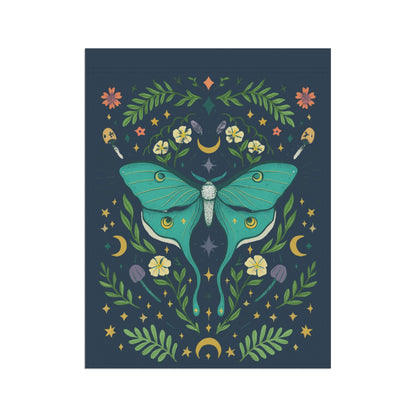 Luna Moth Garden & House Flag Banner
