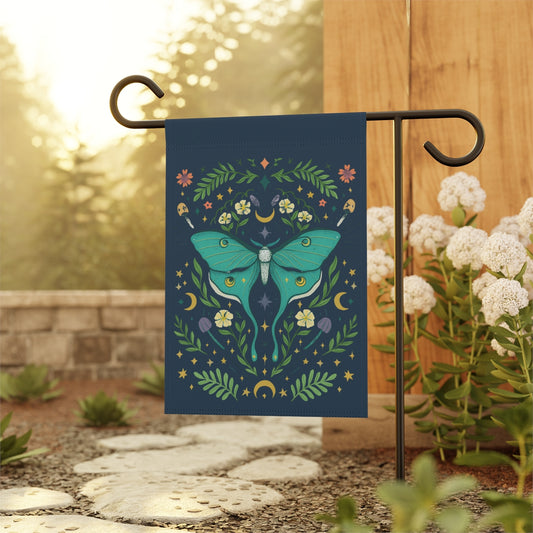 Luna Moth Garden & House Flag Banner