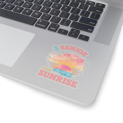 Senior Sunrise Personalized School Name Initials Vinyl Kiss-Cut Stickers
