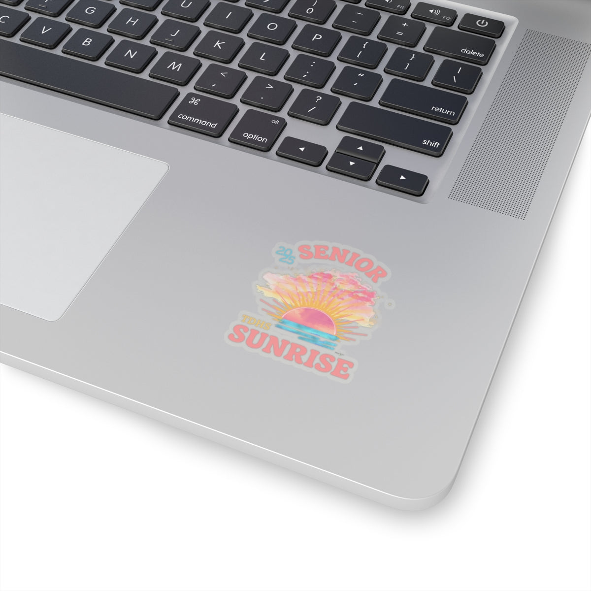 Senior Sunrise Personalized School Name Initials Vinyl Kiss-Cut Stickers