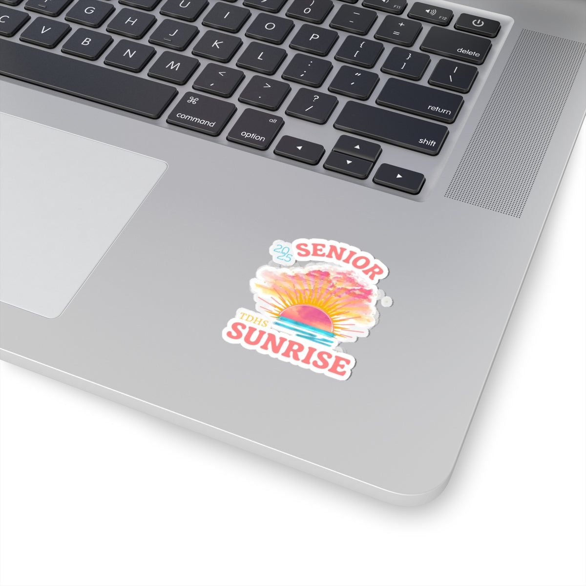 Senior Sunrise Personalized School Name Initials Vinyl Kiss-Cut Stickers