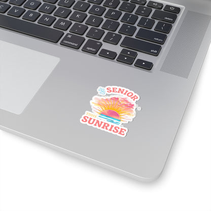 Senior Sunrise Personalized School Name Initials Vinyl Kiss-Cut Stickers