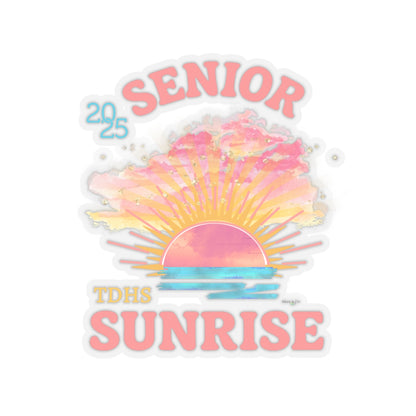 Senior Sunrise Personalized School Name Initials Vinyl Kiss-Cut Stickers